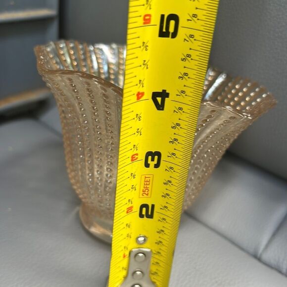 Vintage Glass luster shade Beaded Ribbed beads - Picture 4 of 6